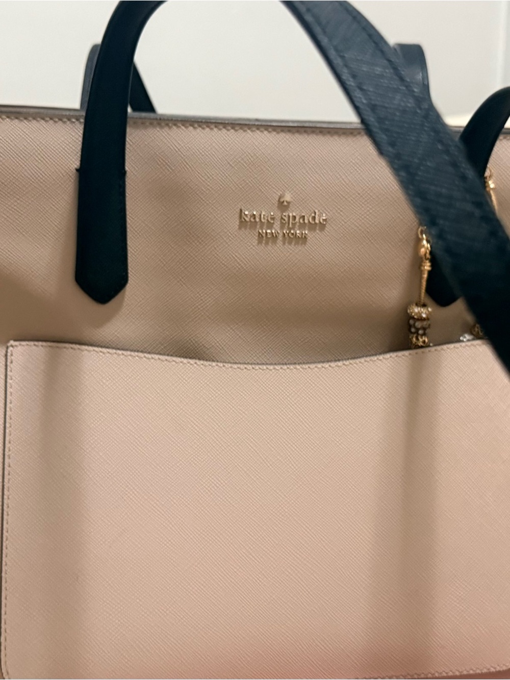 Kate Spade Blush Pink & Black Work Tote